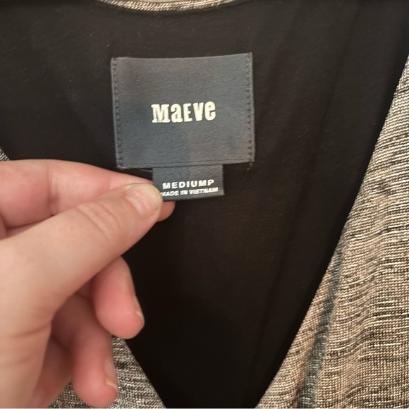 Anthropologie Maeve Tamera Silver Shimmer Wrap Dress MP - Picture 7 of 11